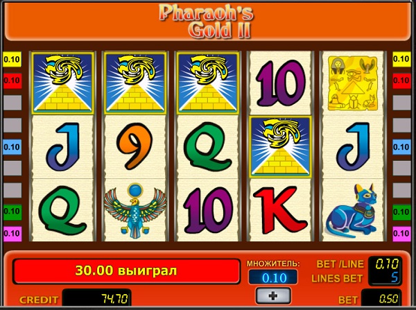 Игровой автомат Pharaohs gold